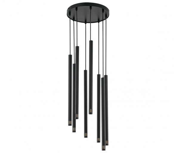 Żyrandol na lince STALACTITE LASER 8xG9/2,5W/230V czarny