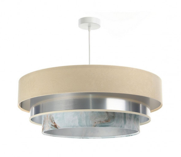 Żyrandol na lince TRINITI 1xE27/60W/230V beżowy/chrom