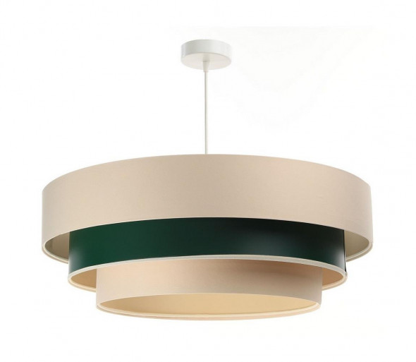 Żyrandol na lince TRINITI 1xE27/60W/230V beżowy/zielony