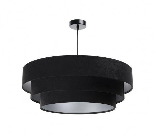 Żyrandol na lince TRINITI 1xE27/60W/230V czarny/srebrny