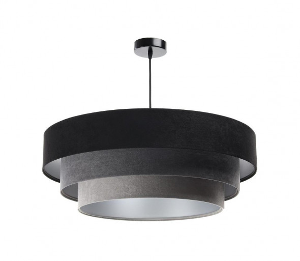 Żyrandol na lince TRINITI 1xE27/60W/230V czarny/szary