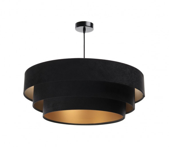 Żyrandol na lince TRINITI 1xE27/60W/230V czarny/złoty