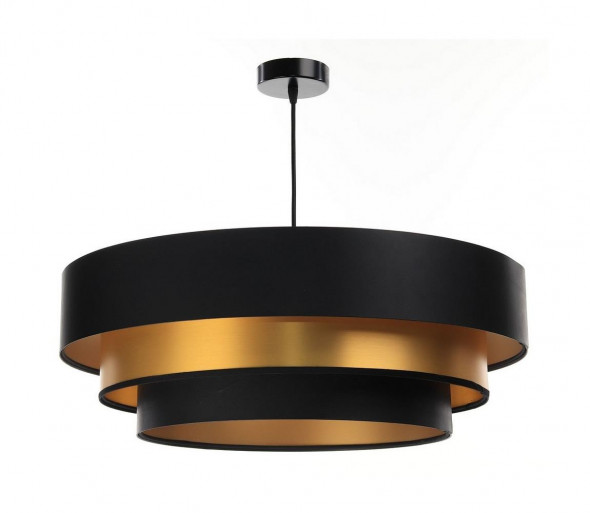 Żyrandol na lince TRINITI 1xE27/60W/230V czarny/złoty