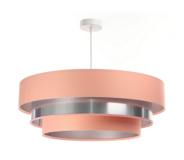 Żyrandol na lince TRINITI 1xE27/60W/230V różowy/chrom