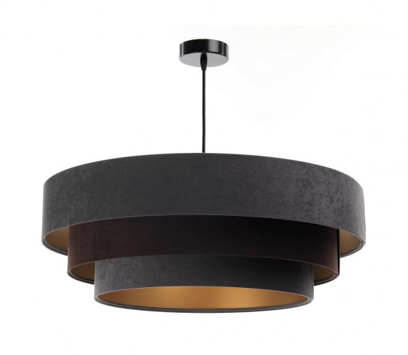 Żyrandol na lince TRINITI 1xE27/60W/230V szary/czarny/złoty