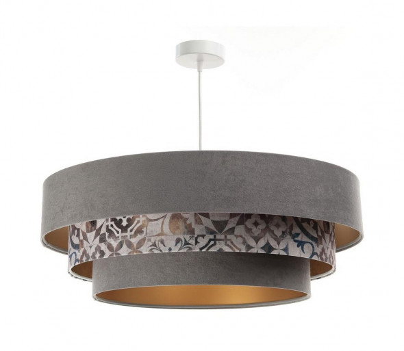 Żyrandol na lince TRINITI 1xE27/60W/230V szary/złoty