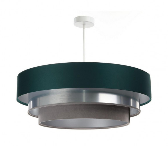 Żyrandol na lince TRINITI 1xE27/60W/230V zielony/chrom/szary