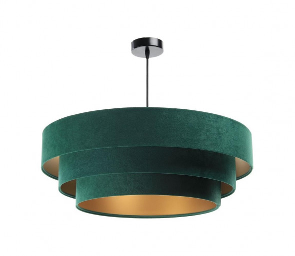 Żyrandol na lince TRINITI 1xE27/60W/230V zielony/złoty