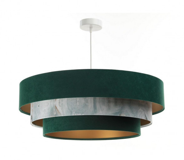 Żyrandol na lince TRINITI 1xE27/60W/230V zielony/złoty