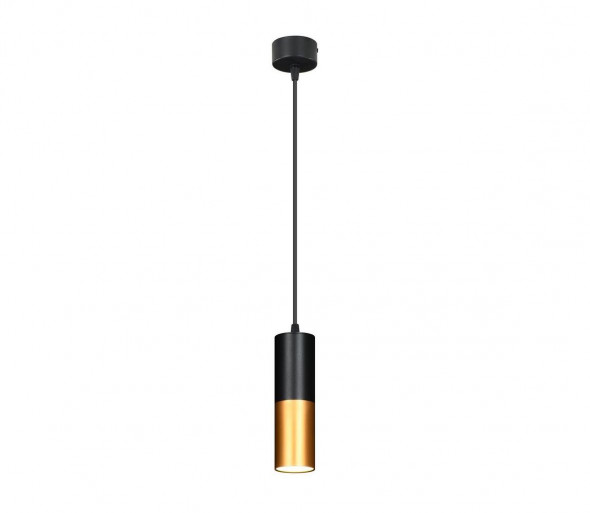 Żyrandol na lince TUBA 1xGU10/15W/230V czarny/złoty
