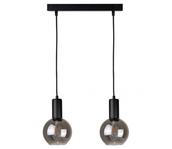 Żyrandol na lince UPRA 2xE27/60W/230V czarny