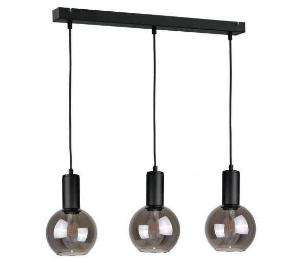 Żyrandol na lince UPRA 3xE27/60W/230V czarny