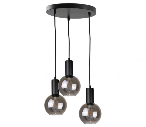 Żyrandol na lince UPRA 3xE27/60W/230V czarny