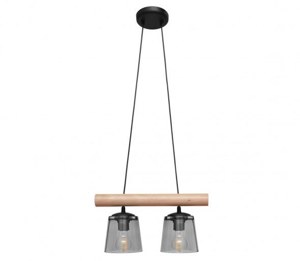Żyrandol na lince WOODSTOCK 2xE27/60W/230V