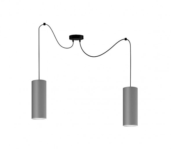 Żyrandol na lince ZIK 2xE27/40W/230V szary