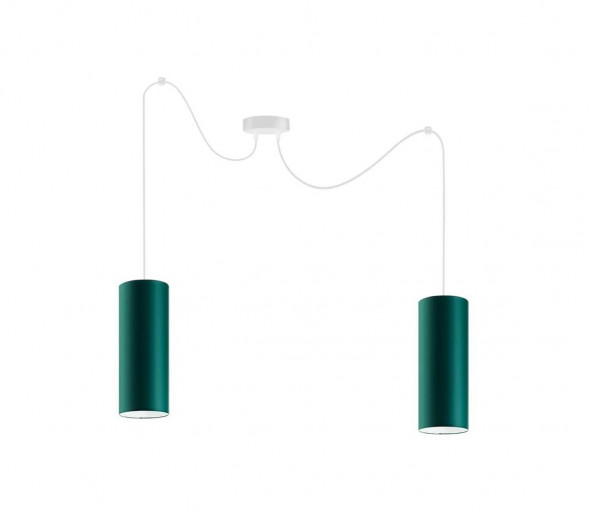 Żyrandol na lince ZIK 2xE27/40W/230V zielony