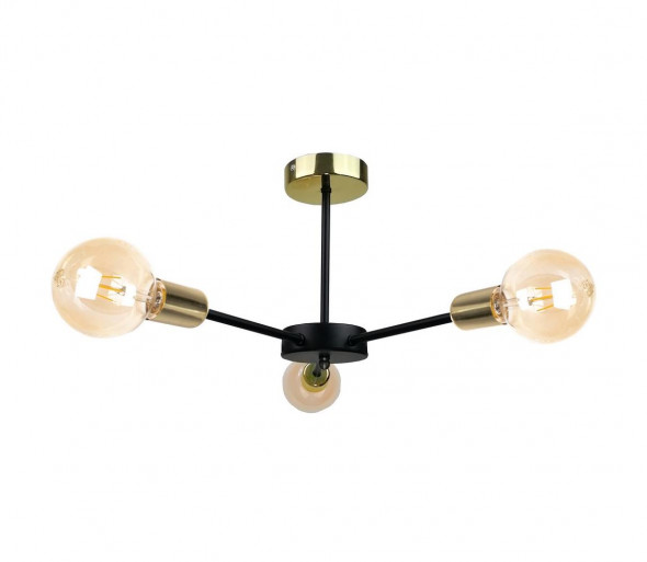 Żyrandol SUNA 3xE27/60W/230V czarny/złoty