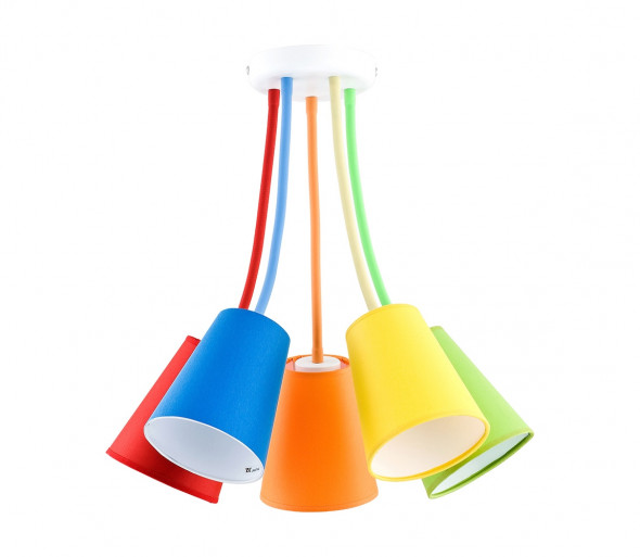 Żyrandol WIRE COLOUR 5xE27/60W/230V