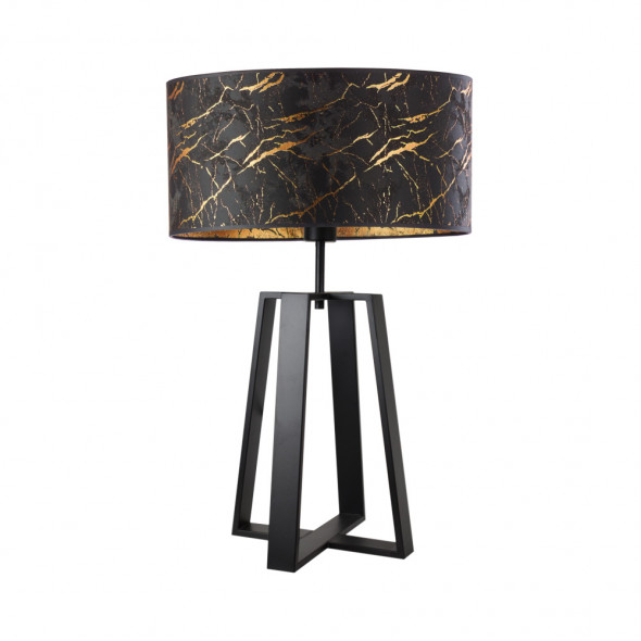 Lampa stołowa THOR MARMUR z tkaninowym abażurem imitującym marmur WYSYŁKA 24H