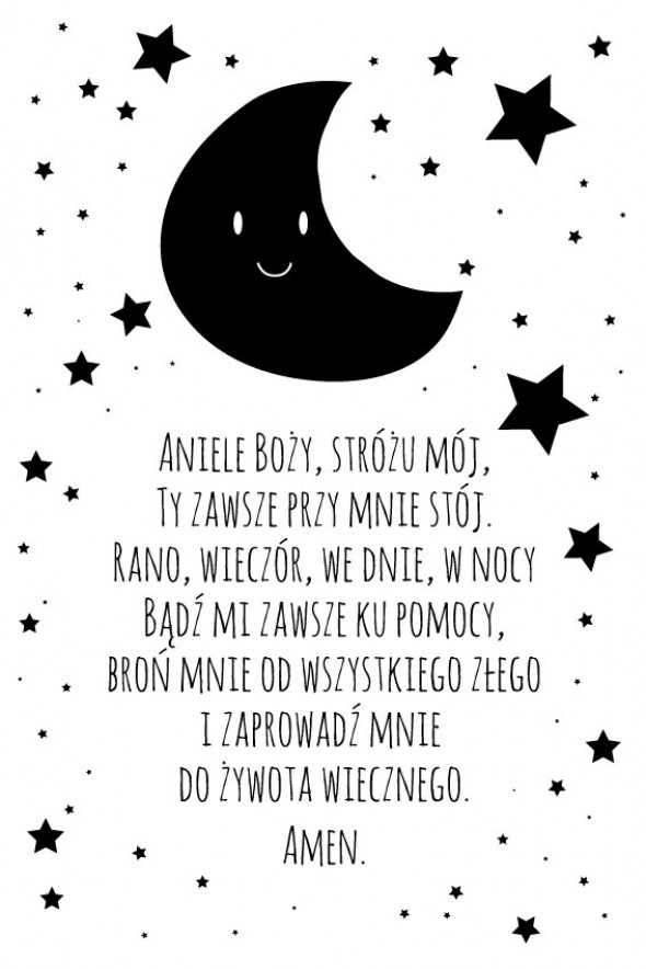 ANIELE BOŻY | plakat do pokoju dziecięcego - Pastelowelove miętowy