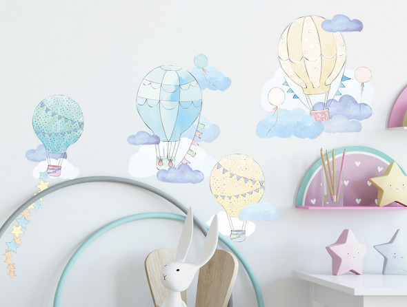 BALONY | naklejka do pokoju dziecięcego - różne kolory - Pastelowelove różowy, matowe