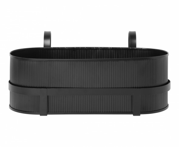 Doniczka balkonowa / skrzynka balkonowa BAU - ferm LIVING czarny | black