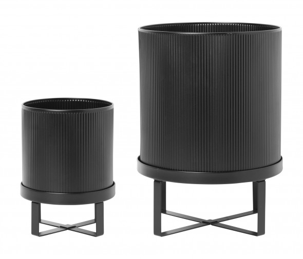 Doniczka BAU - czarna - ferm LIVING Ø 18 cm | S