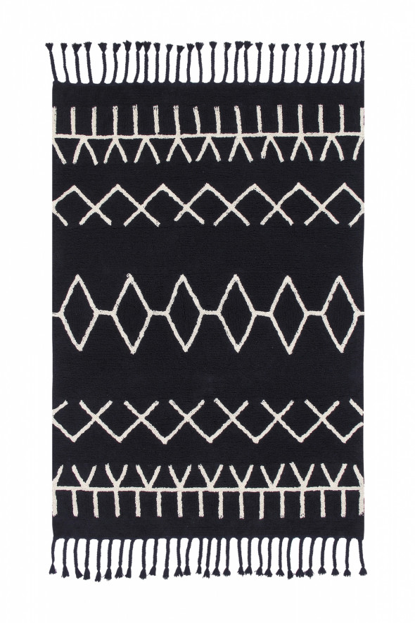 Dywan bawełniany BEREBER Black - Lorena Canals 80 x 230 cm