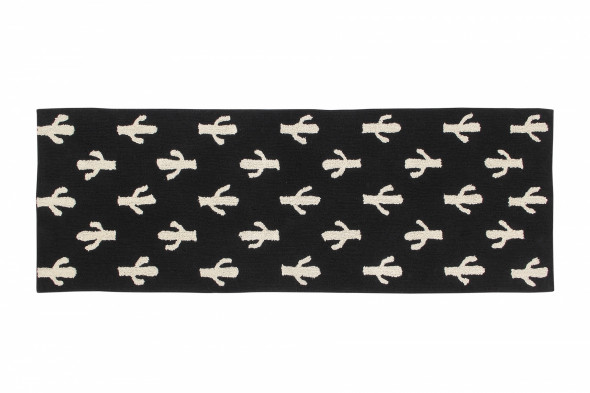 Dywan skandynawski styl Biały Kaktus 80 x 230 cm