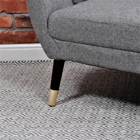 Dywan wełniany CATEYE - White Oaks Black&White, 250 x 350 cm