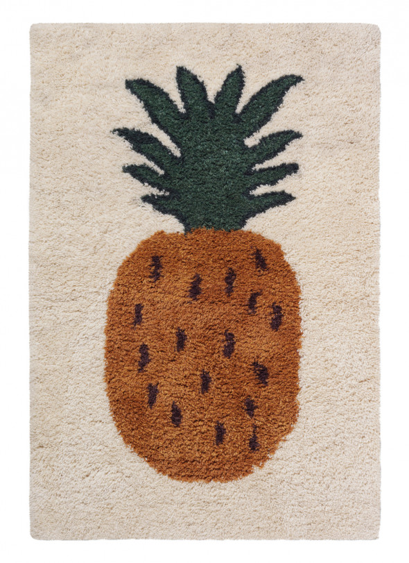 Dywan wełniany FRUITICANA ananas - ferm LIVING 120 x 180 cm