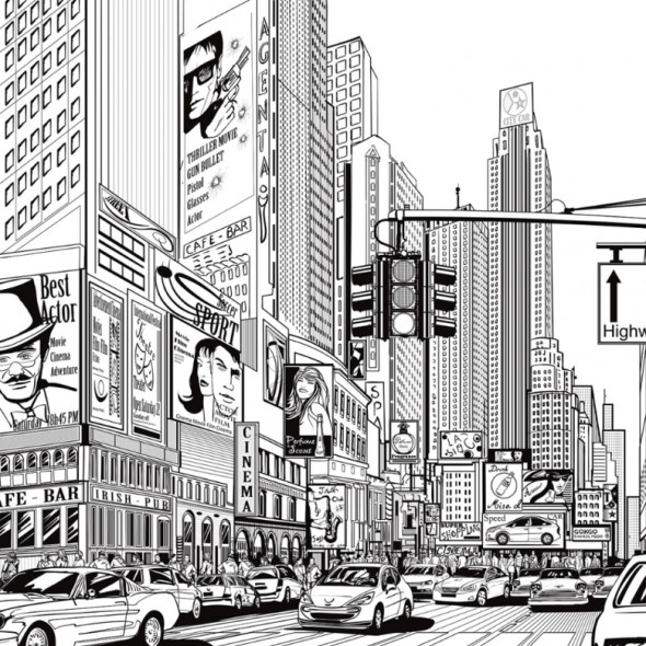 Fototapeta REBEL WALLS | Cartoon City