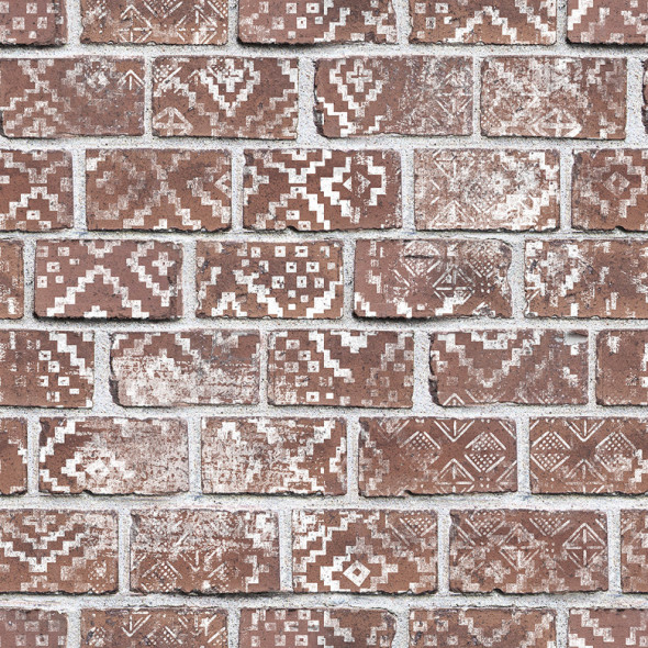 Fototapeta REBEL WALLS | Decorated Bricks, Red