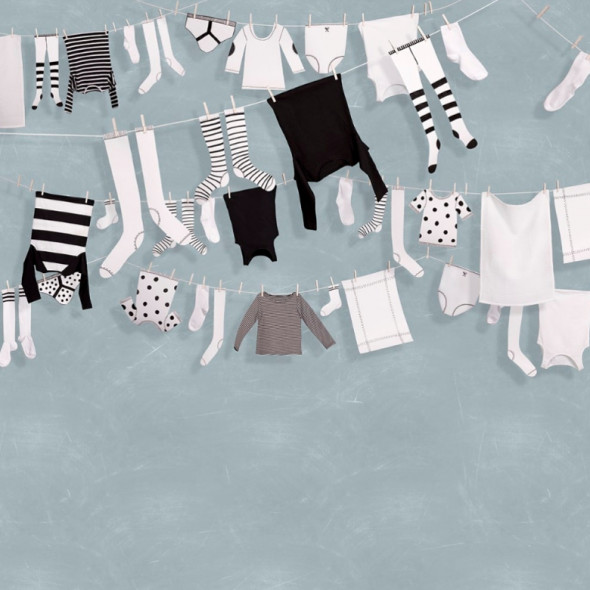 Fototapeta REBEL WALLS | Laundry Day, Blue