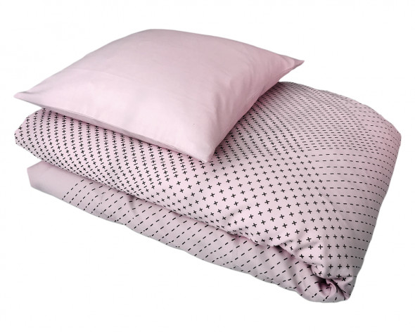 Islandia - pościel dziecięca MOUNTAINS różowa 100x140 - IHANNA HOME