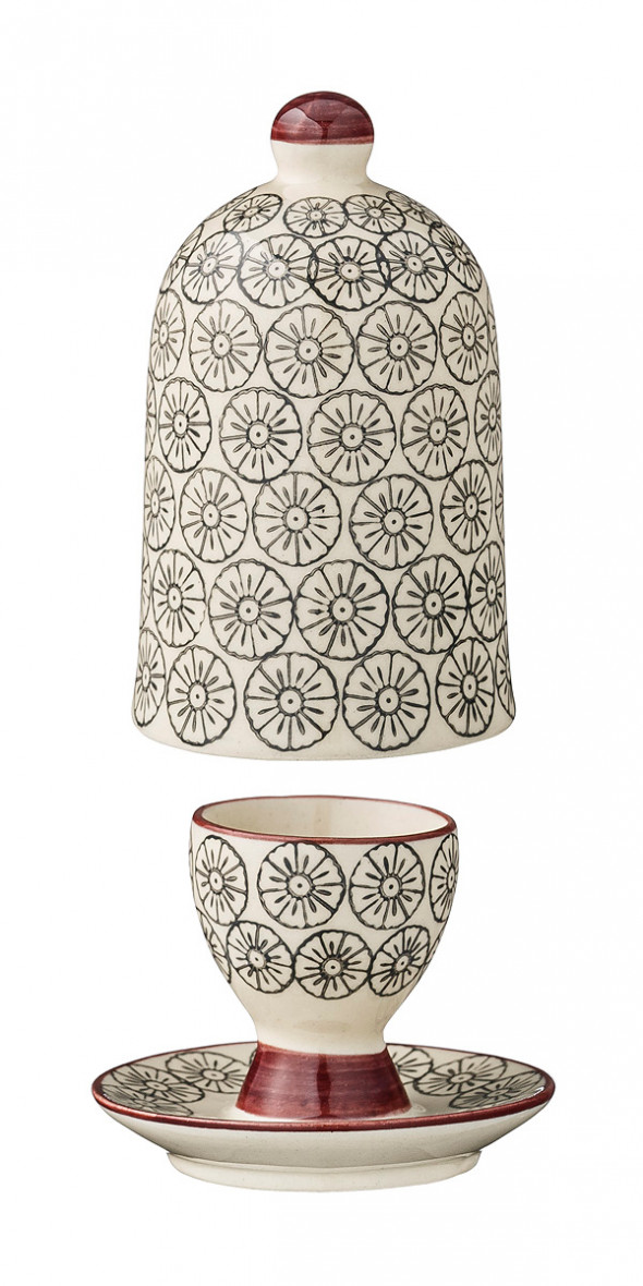 Kieliszek na jajko Karine ciemny szary - Bloomingville