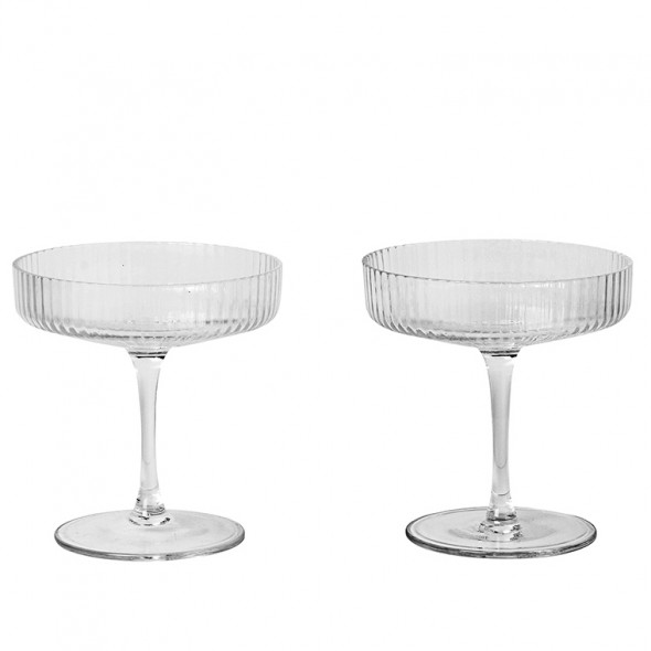 Kieliszki do szampana Ripple - 2 szt. - ferm LIVING