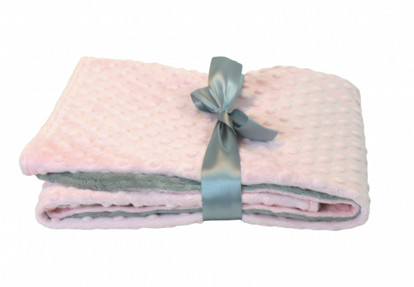 Kocyk minky - Pudrowa szarość - MAYLILY