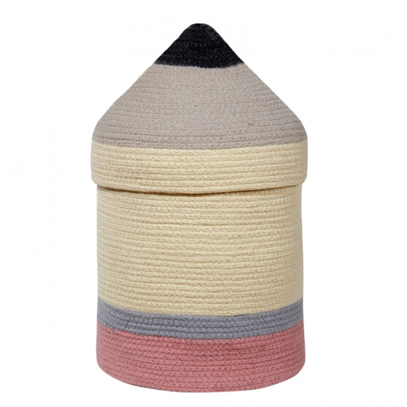 Kosz na zabawki bawełniany Pencil / Ołówek - Lorena Canals L 25 x 45 cm