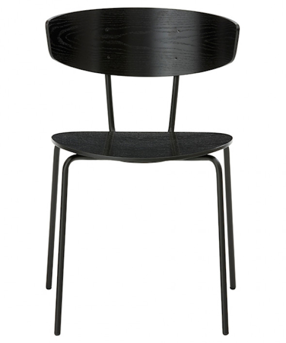 Krzesło HERMAN - ferm LIVING chrom | ciemnoniebieski, brak