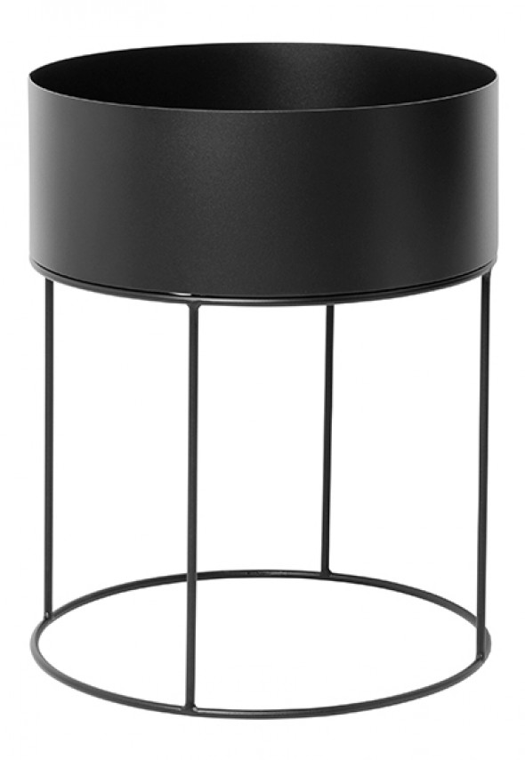 Kwietnik podłogowy okrągły PLANT BOX - ferm LIVING czarny | black