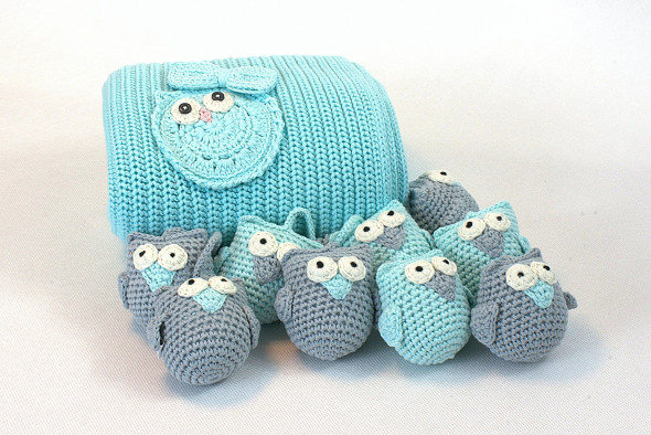 Miętowy zestaw Sówki - MAYLILY