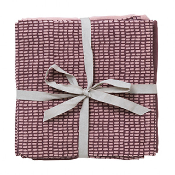 Muślinowe pieluszki Taupe Sticks 70 x 70 cm - ferm LIVING | 3 szt.