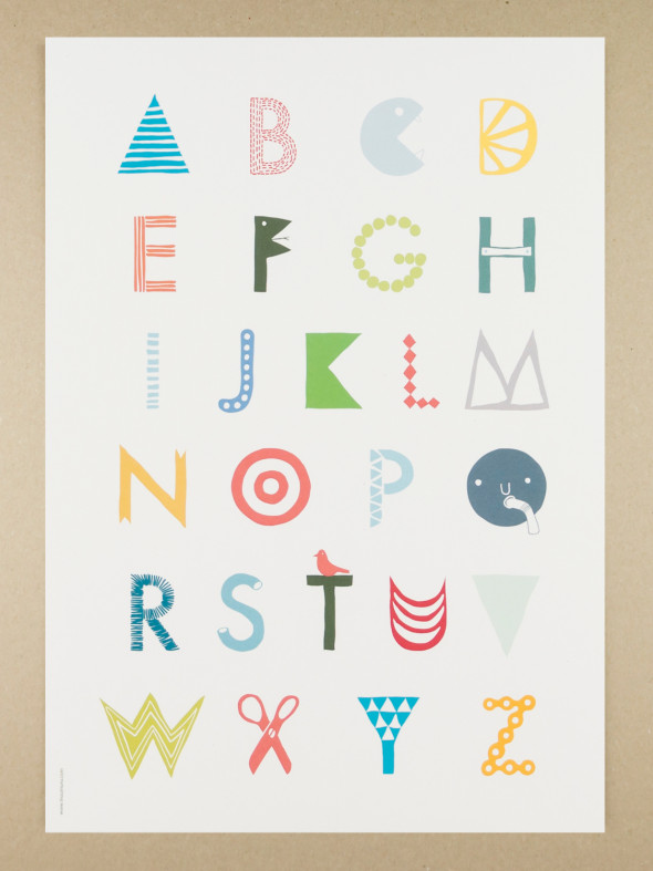 Plakat A3 Doodle Abc