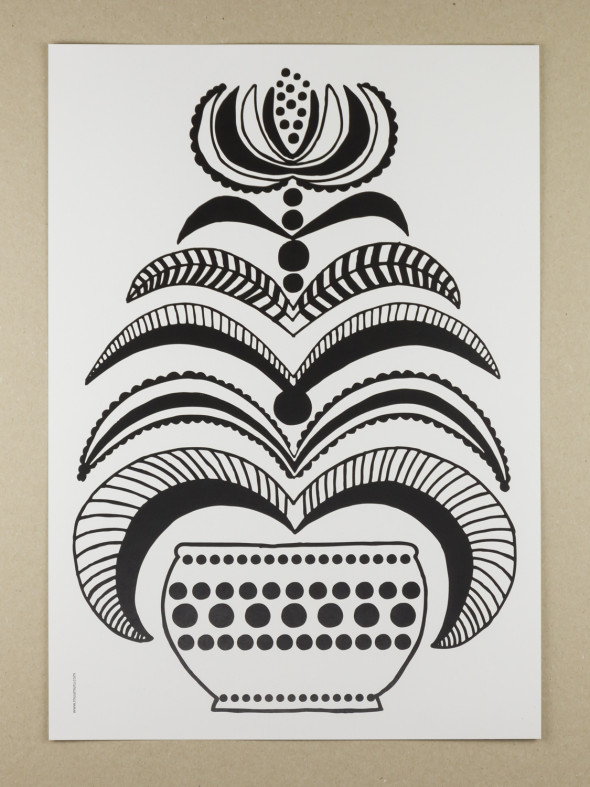 Plakat A3 Folklore Flower Greta