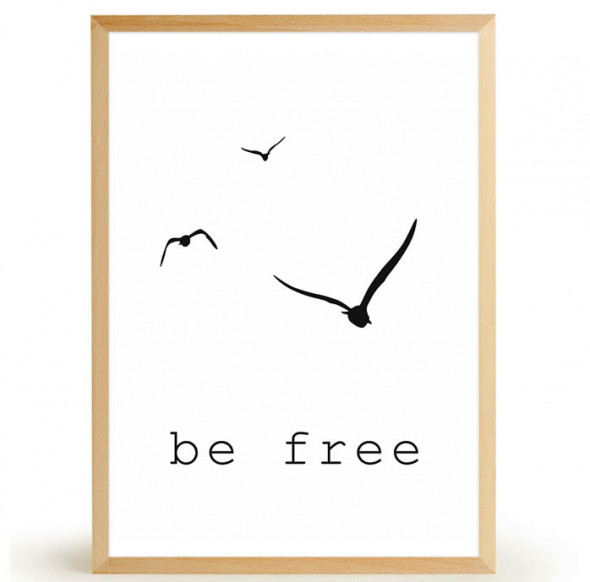 Plakat BE FREE - FOX ART STUDIO 40 x 50 cm