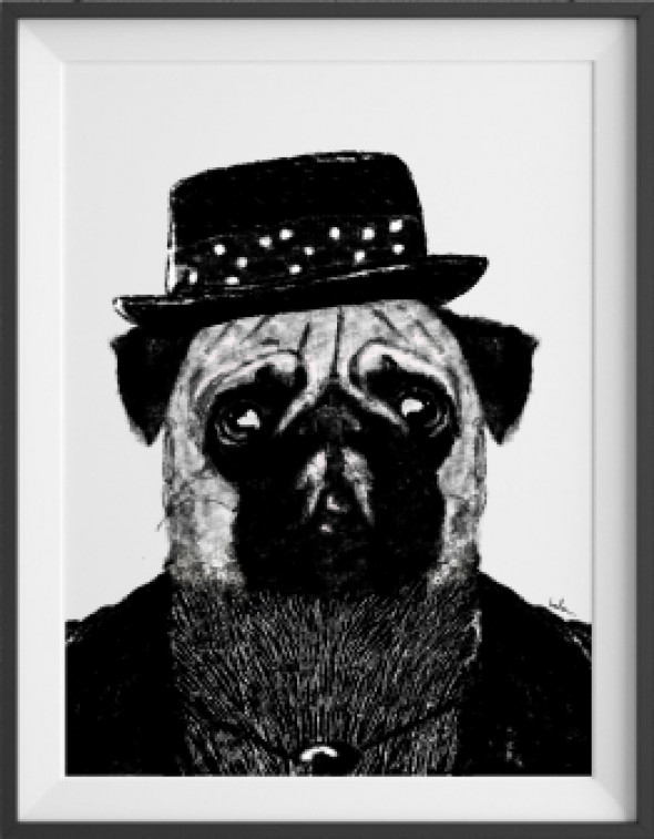 Plakat Celebryta Siwy Nati - kreska 50 x 70 cm