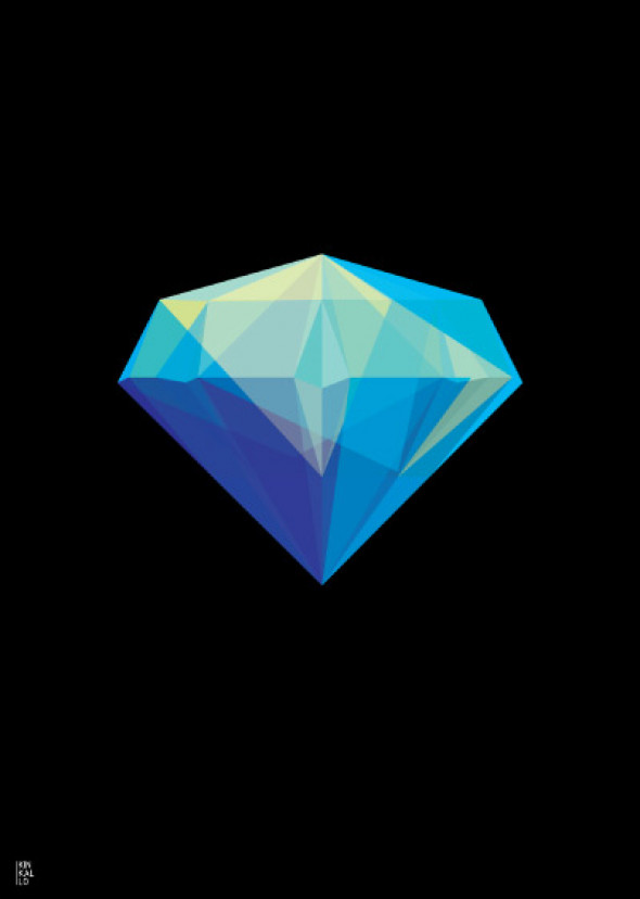 Plakat Diament czarny - Kinkallo