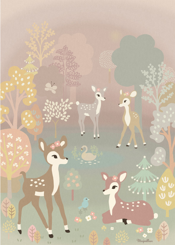 Plakat Golden Woods - Majvillan