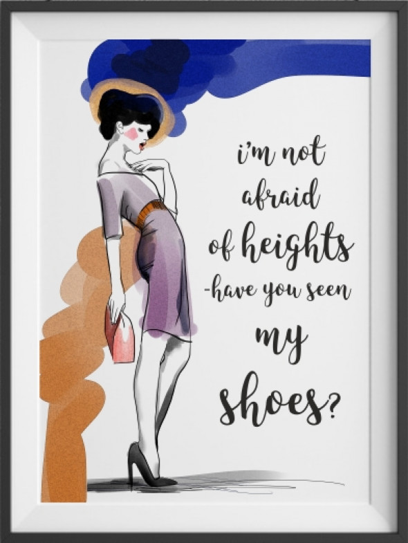 Plakat Have you seen my shoes? - kreska 60 x 90 cm